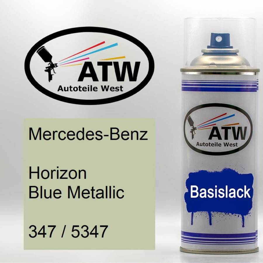 Mercedes-Benz, Horizon Blue Metallic, 347 / 5347: 400ml Sprühdose, von ATW Autoteile West.